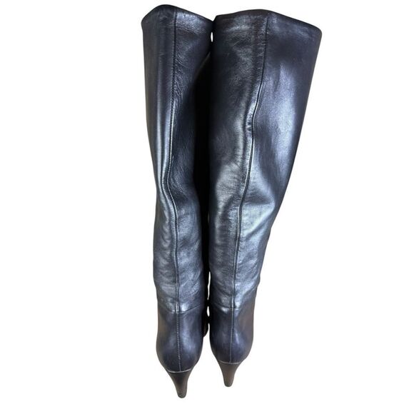 Everlane The Knee-High Banana Heel Boot in Black Leather sz 7 Women's Pull-on - Picture 12 of 16